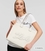 BOLSO TOTE GRANDE PIEL GRANULADA K/SKUARE crudo